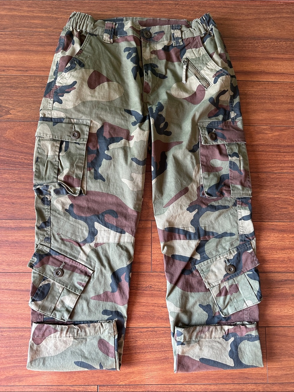 👨🏻👨🏻EUC Men's Camo Cargo Pants - Olive/Brown Camouflage👨🏻👨🏻